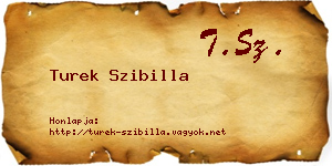 Turek Szibilla névjegykártya